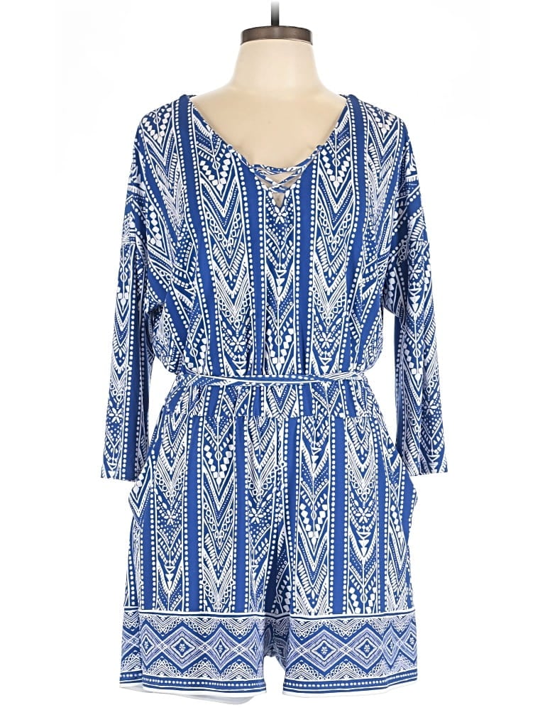 Pre-owned Market & Spruce Romper In Blue