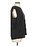 ECI 100% Polyester Black Short Sleeve Blouse Size L - photo 4