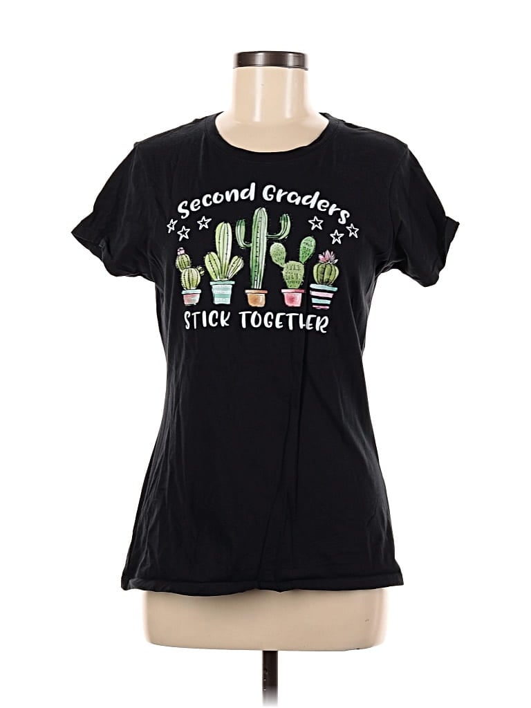 Pre-owned Port & Company Short Sleeve T-shirt In Black