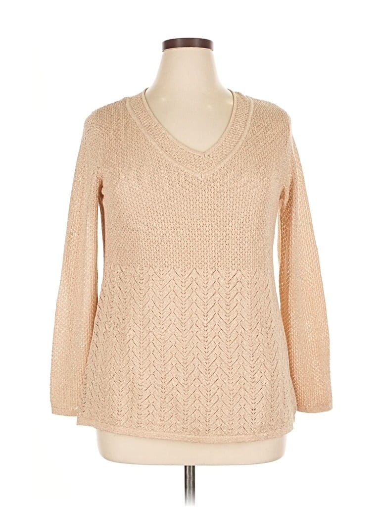 Pre-owned Jm Collection Pullover Sweater In Brown