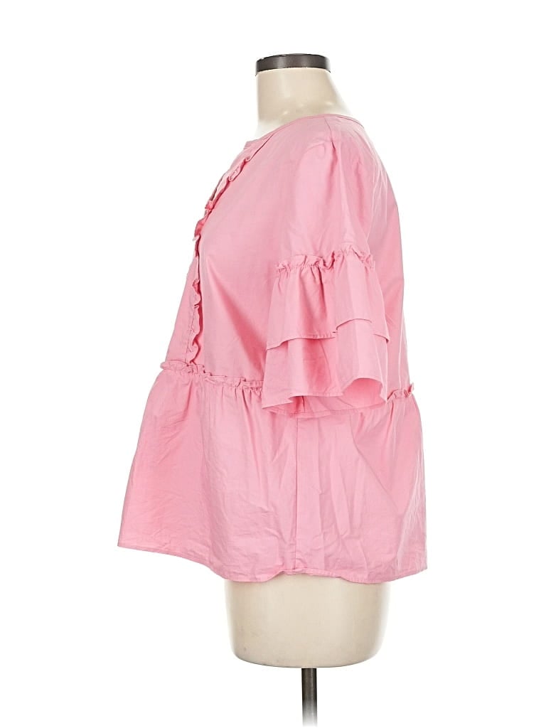 Pre-owned Ann Taylor 3/4 Sleeve Blouse In Pink