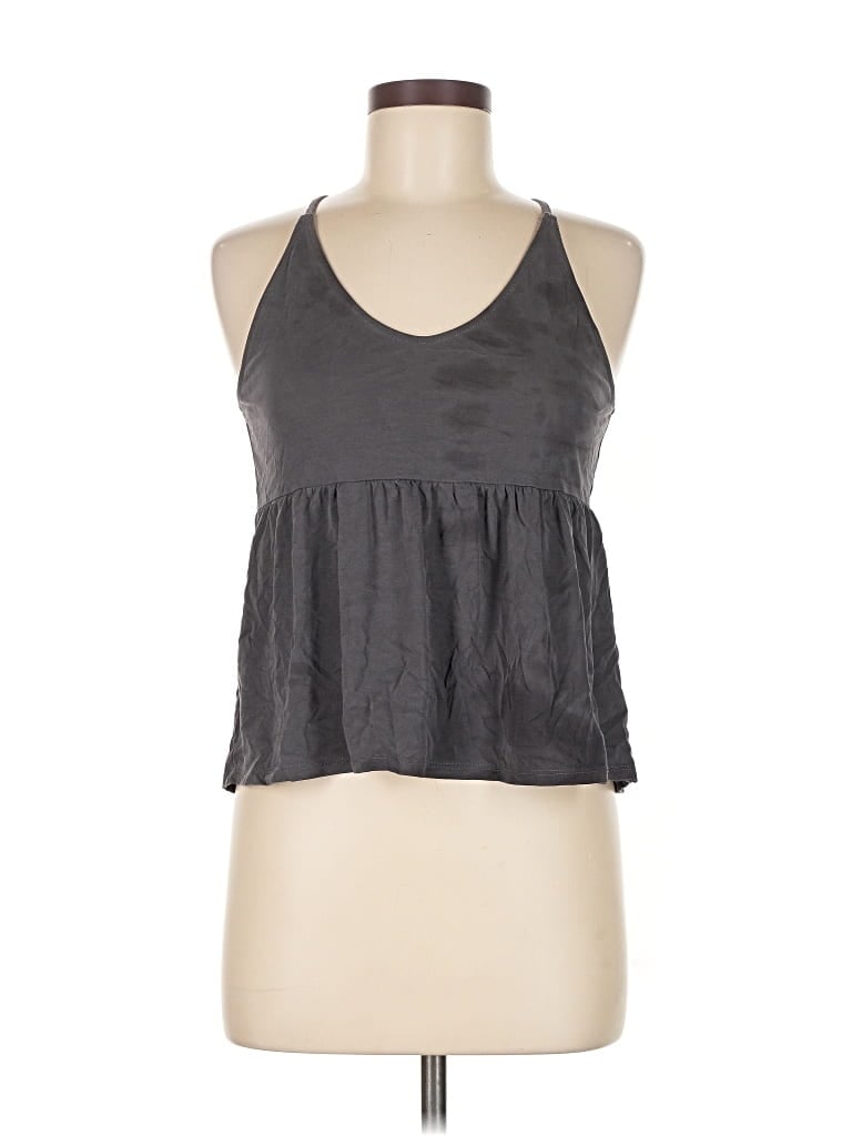 Pre-owned American Eagle Outfitters Tank Top Gray Halter Neckline Tops