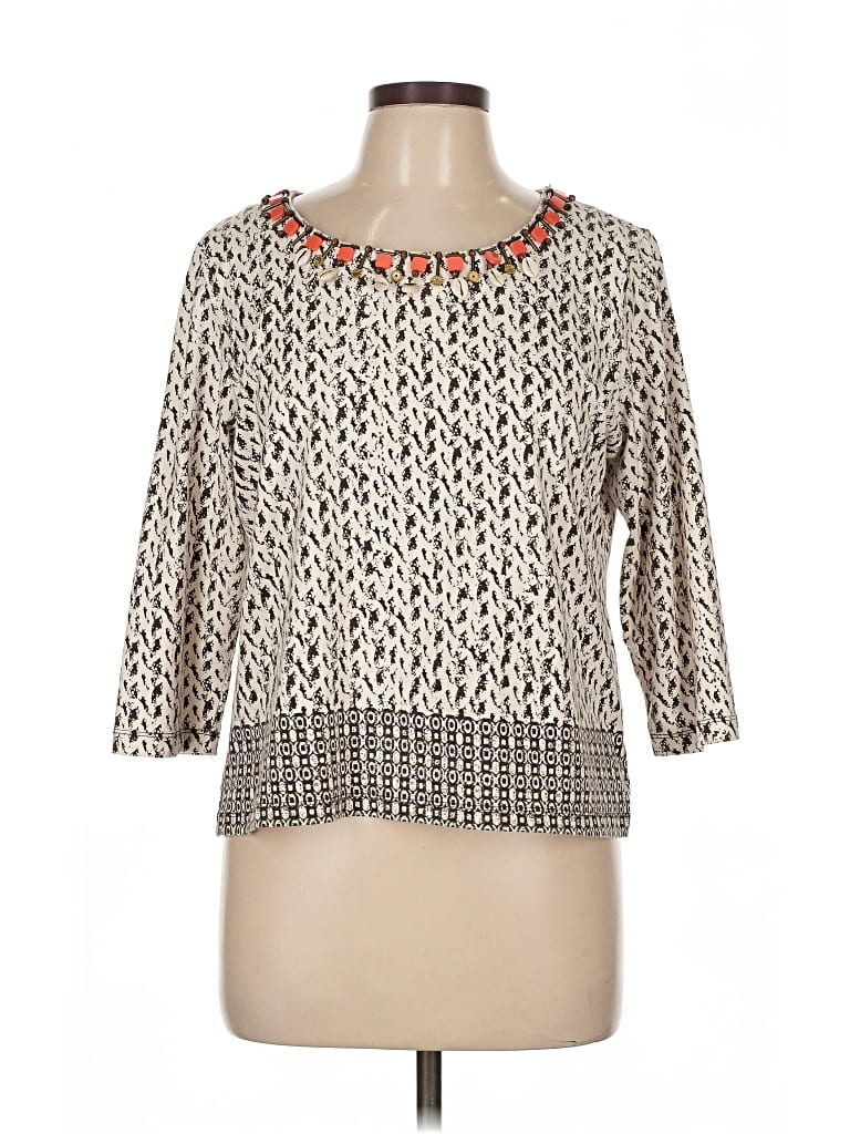 Pre-owned Ruby Rd. 3/4 Sleeve Blouse In White