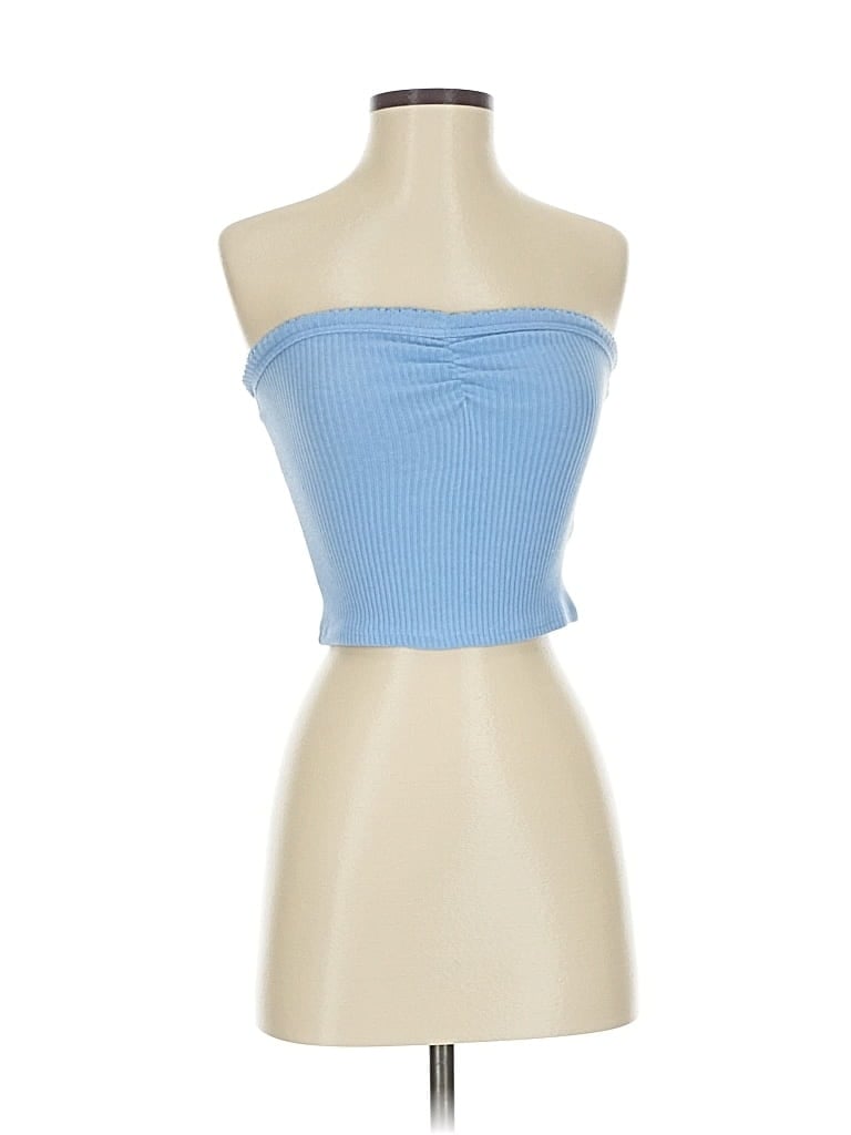 Pre-owned Urban Outfitters Sleeveless Top Blue Strapless Neckline Tops