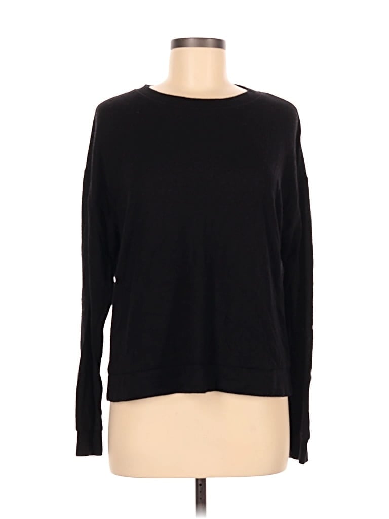 Pre-owned Free Press Long Sleeve T-shirt In Black