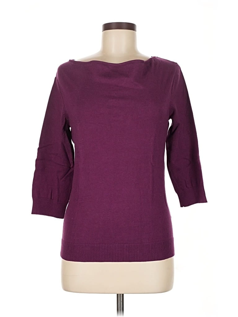 Pre-owned Ab Studio 3/4 Sleeve T-shirt In Purple