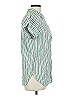 Max Studio Stripes Green Short Sleeve Button-Down Shirt Size L - photo 4