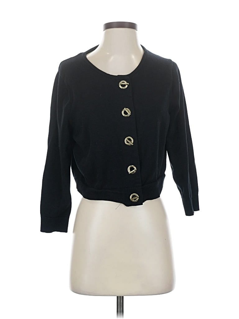 Pre-owned Calvin Klein Cardigan Sweater In Black