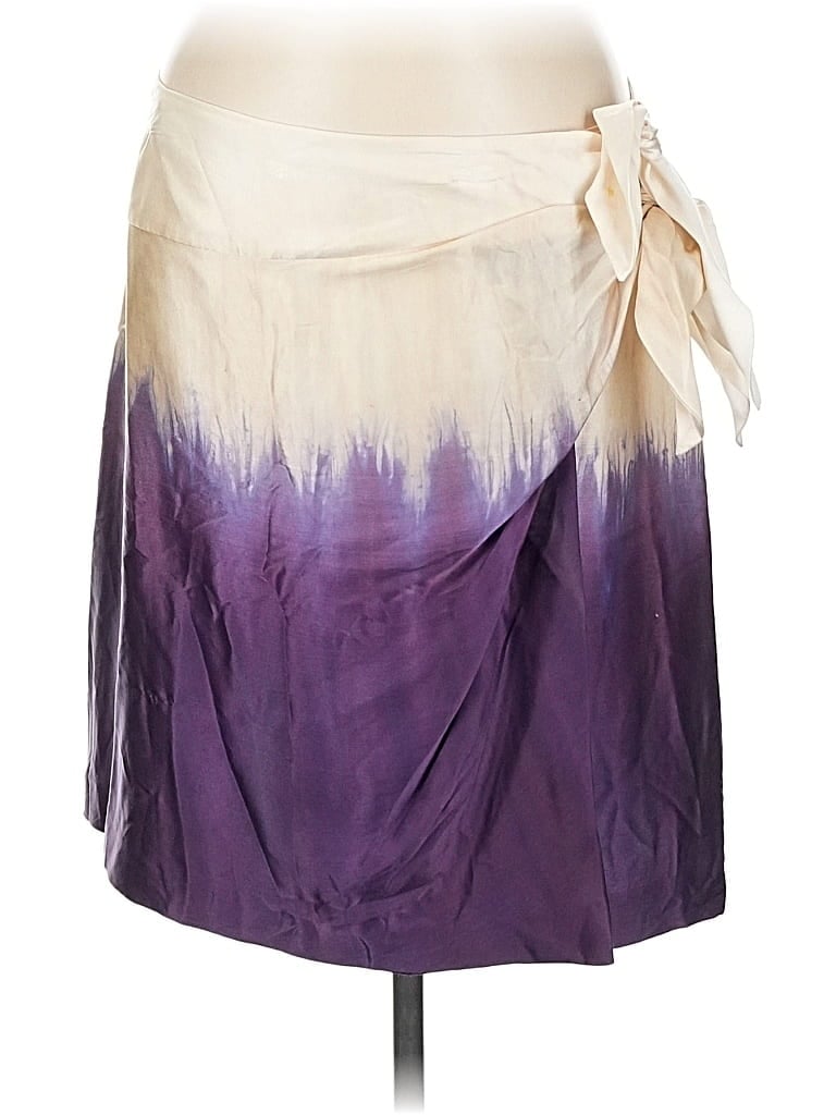 Pre-owned Tory Burch Silk Skirt In Purple