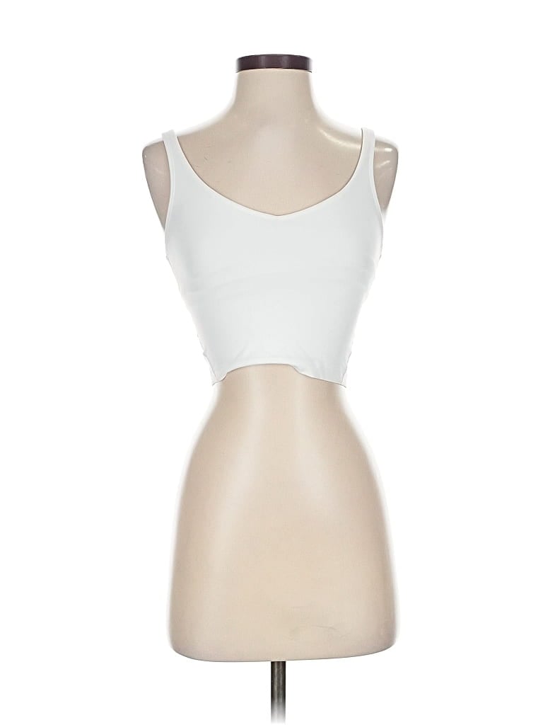 Pre-owned Lululemon Athletica Tank Top White Strapless Neckline Tops