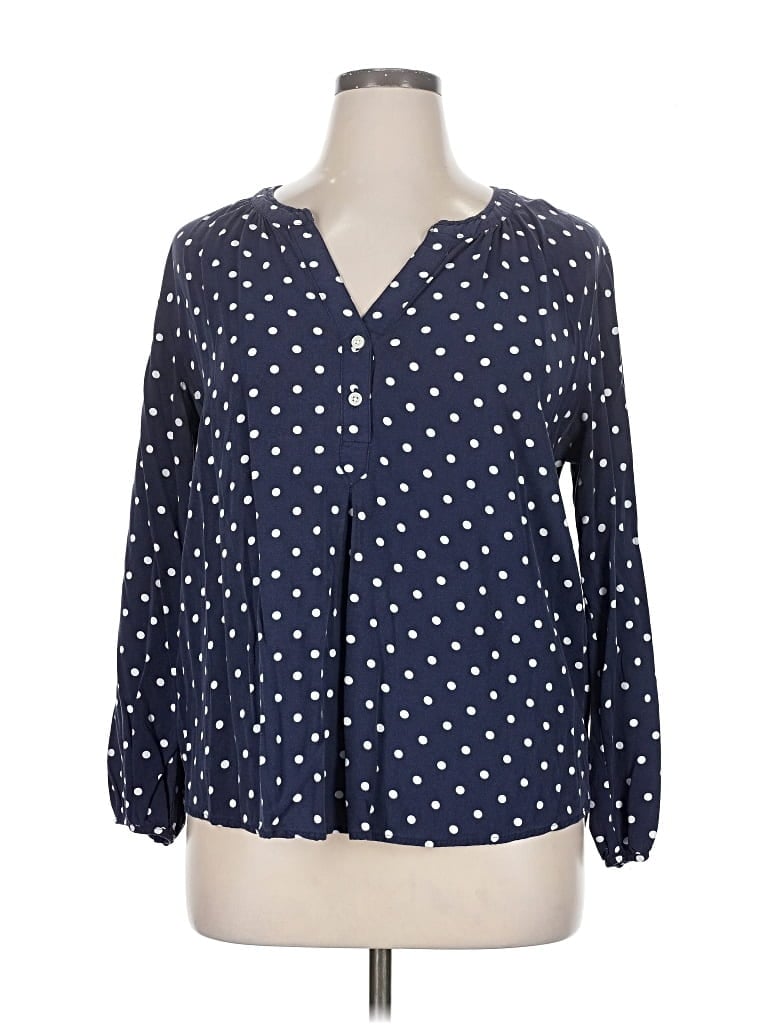Pre-owned Old Navy 3/4 Sleeve Blouse In Blue