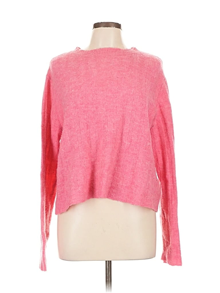 Pre-owned Divided By H&m Pullover Sweater In Pink