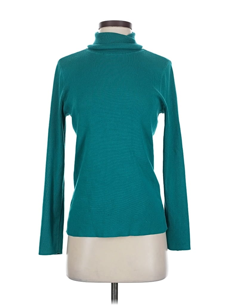 Pre-owned Chico's Turtleneck Sweater In Blue