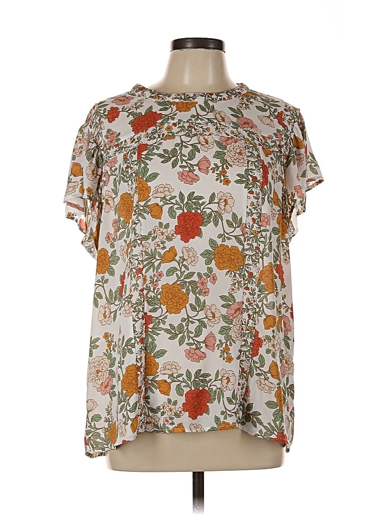 Pre-owned Dr2 Short Sleeve Blouse In White