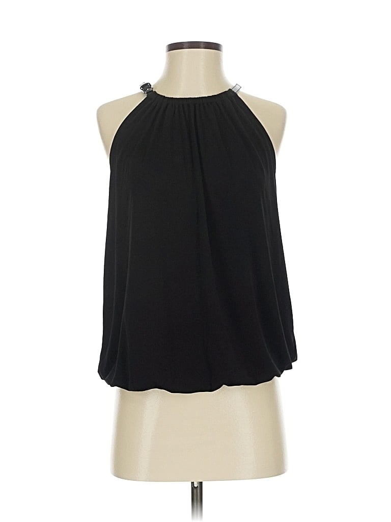 Pre-owned Kenneth Cole New York Tank Top Black Halter Neckline Tops