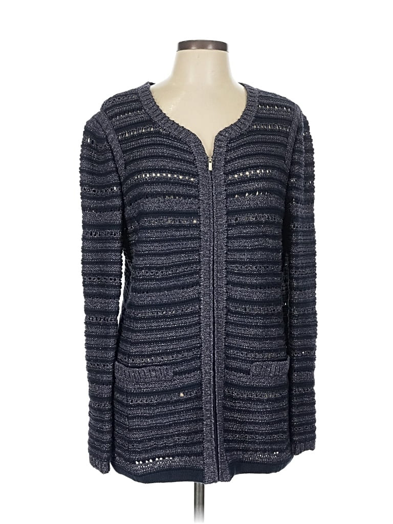 Pre-owned St John Cardigan Sweater In Blue