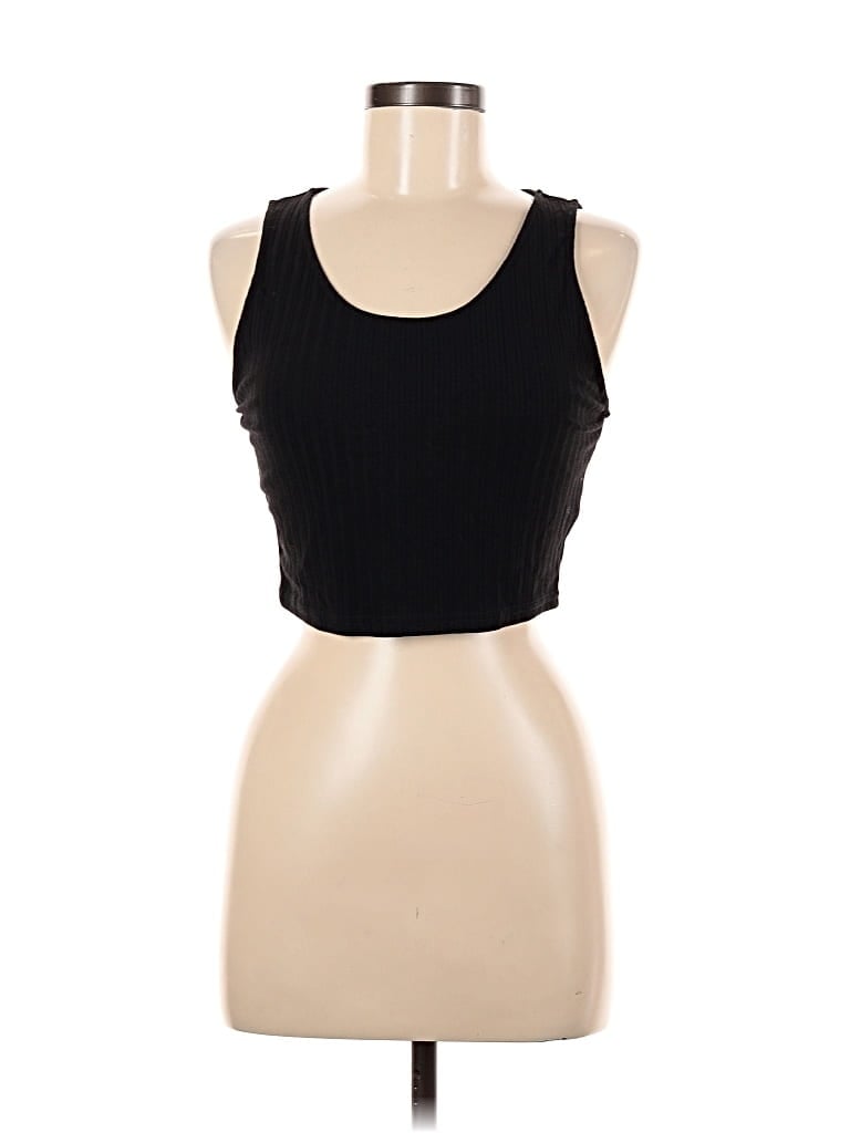 Pre-owned Unbranded Tank Top Black Strapless Neckline Tops