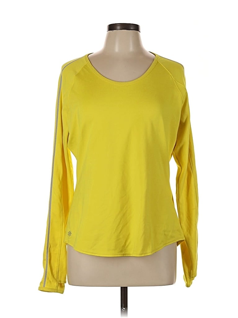 Pre-owned Athleta Long Sleeve T-shirt In Yellow