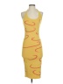 Unbranded Graphic Yellow Cocktail Dress Size XS (estimated) - photo 1