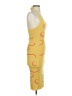 Unbranded Graphic Yellow Cocktail Dress Size XS (estimated) - photo 4