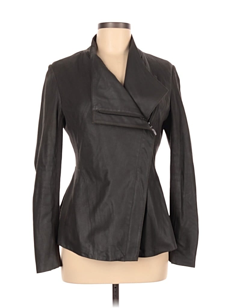 Pre-owned Elie Tahari Leather Jacket In Brown
