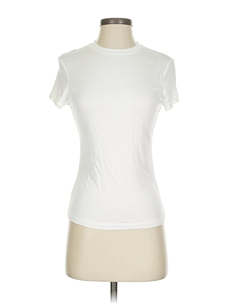 Pre-owned Shein Short Sleeve T-shirt In White
