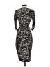 Veronica M. Animal Print Black Cocktail Dress Size S - photo 2