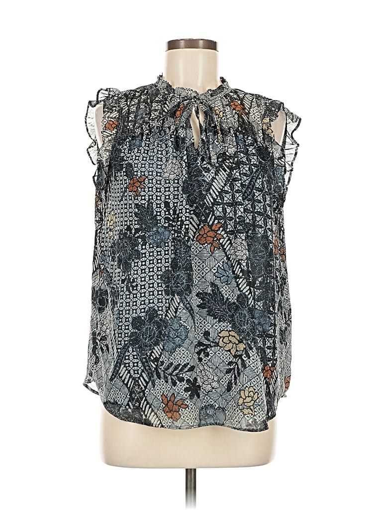 Pre-owned Maison D' Amelie Sleeveless Blouse In Gray