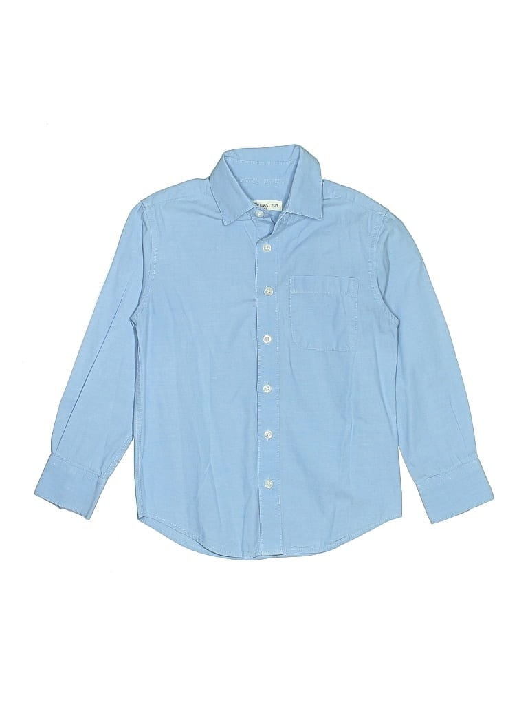 Pre-owned Appaman Kids' Long Sleeve Button Down Shirt In Blue