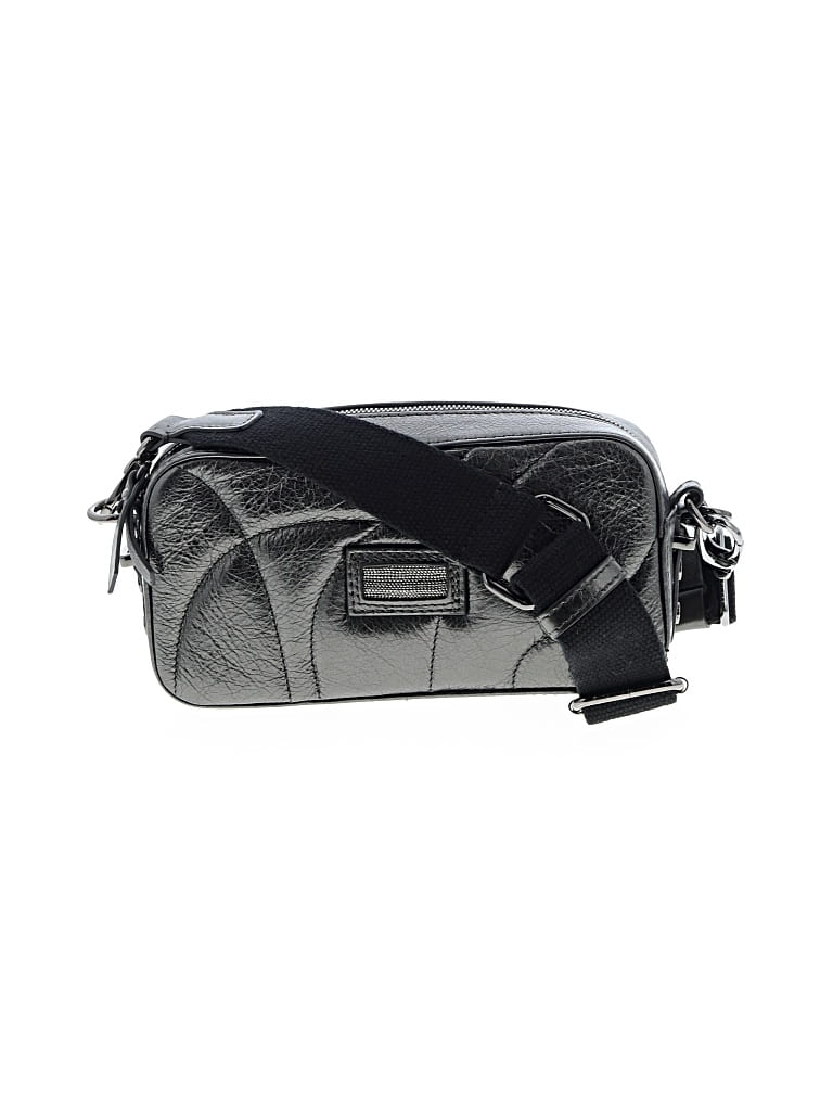 Pre-owned Peserico Leather Crossbody Bag In Gray