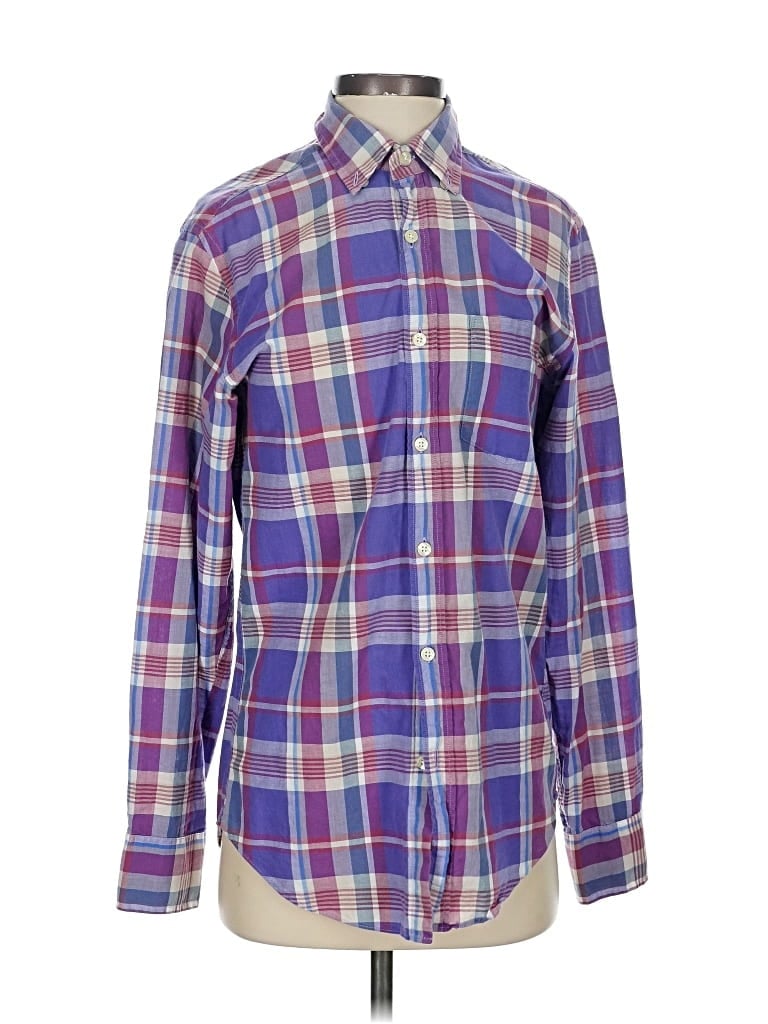 Pre-owned J.crew Factory Store Long Sleeve Button Down Shirt In Purple