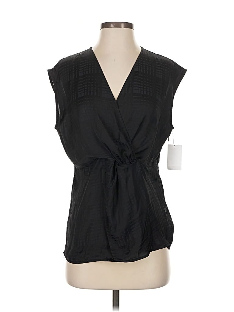 Pre-owned Halogen Sleeveless Blouse In Black