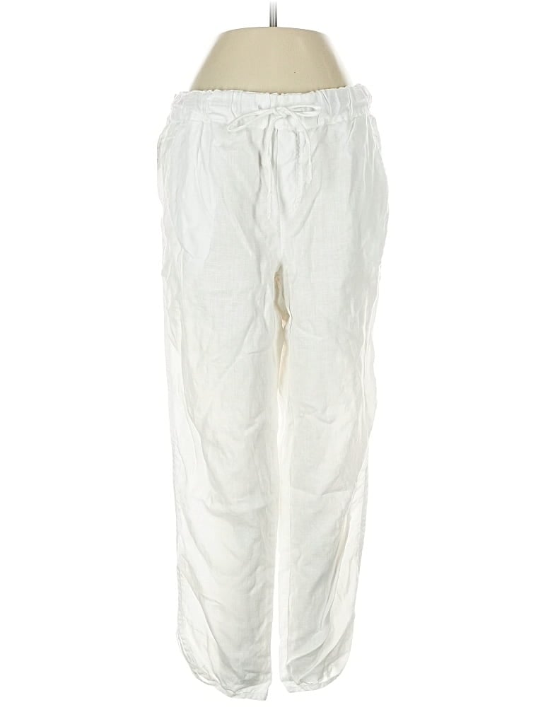 Pre-owned Caslon Linen Pants In White