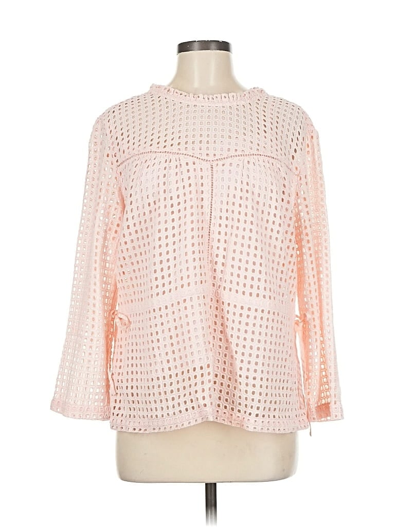 Pre-owned Point Sur 3/4 Sleeve Blouse In Pink