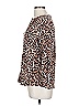 Blue Moon Animal Print Brown Long Sleeve Blouse Size L - photo 5