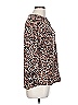 Blue Moon Animal Print Brown Long Sleeve Blouse Size L - photo 4