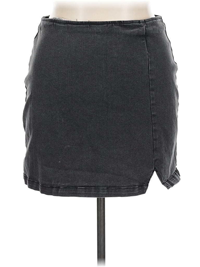 Pre-owned Wild Fable Denim Skirt In Gray