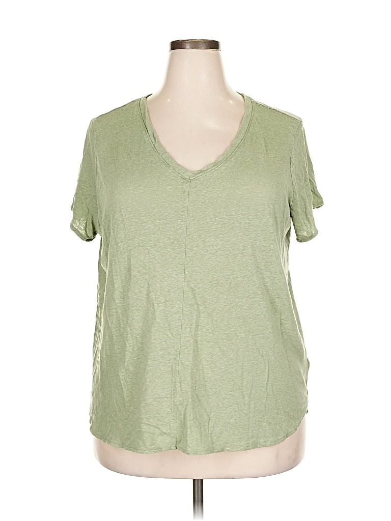 Pre-owned Tahari Short Sleeve T-shirt In Green