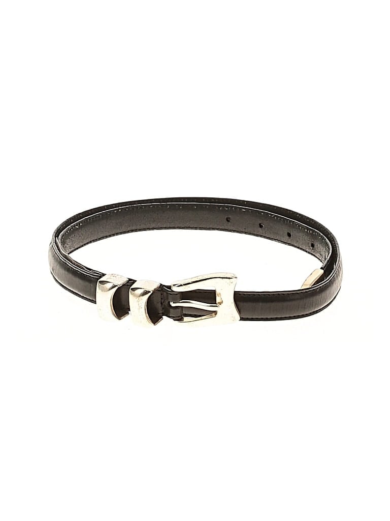 Pre-owned Assorted Brands Leather Belt In Black