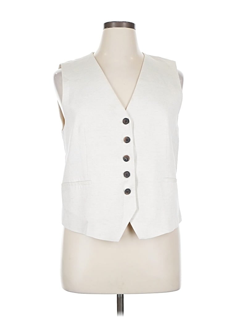 Pre-owned Zara Vest In White