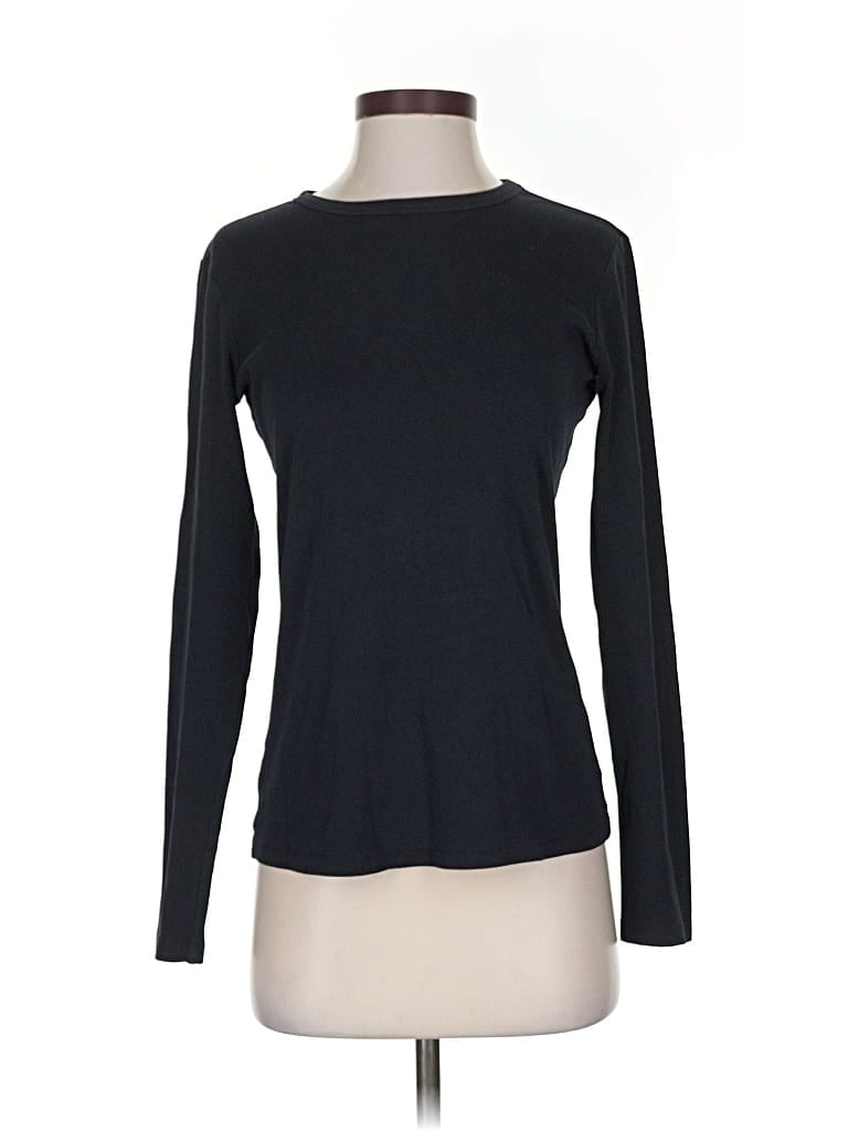 Pre-owned Banana Republic Long Sleeve T-shirt In Black