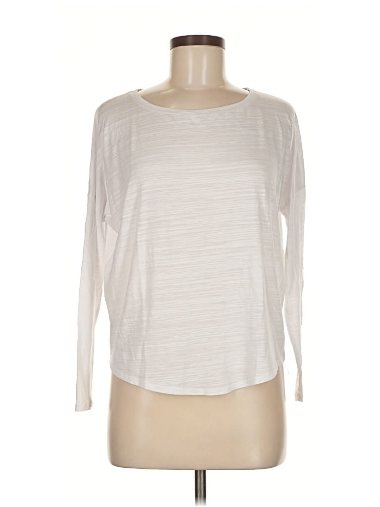 Pre-owned Club Monaco 3/4 Sleeve T-shirt In White