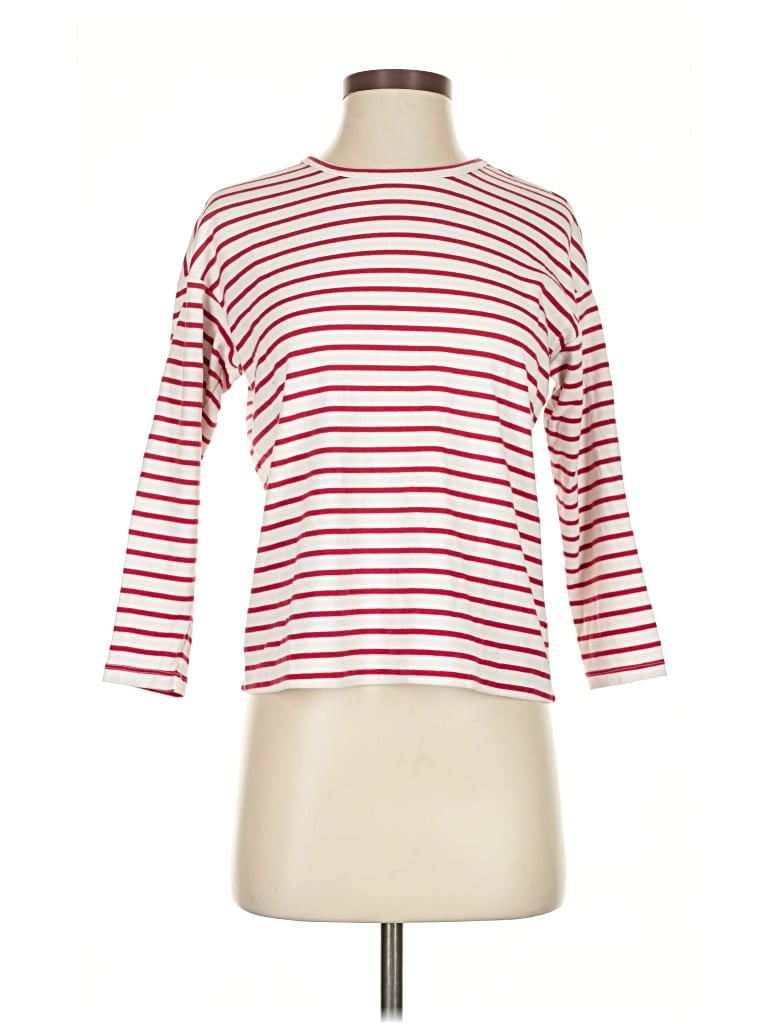 Pre-owned J. Mclaughlin 3/4 Sleeve T-shirt In Red