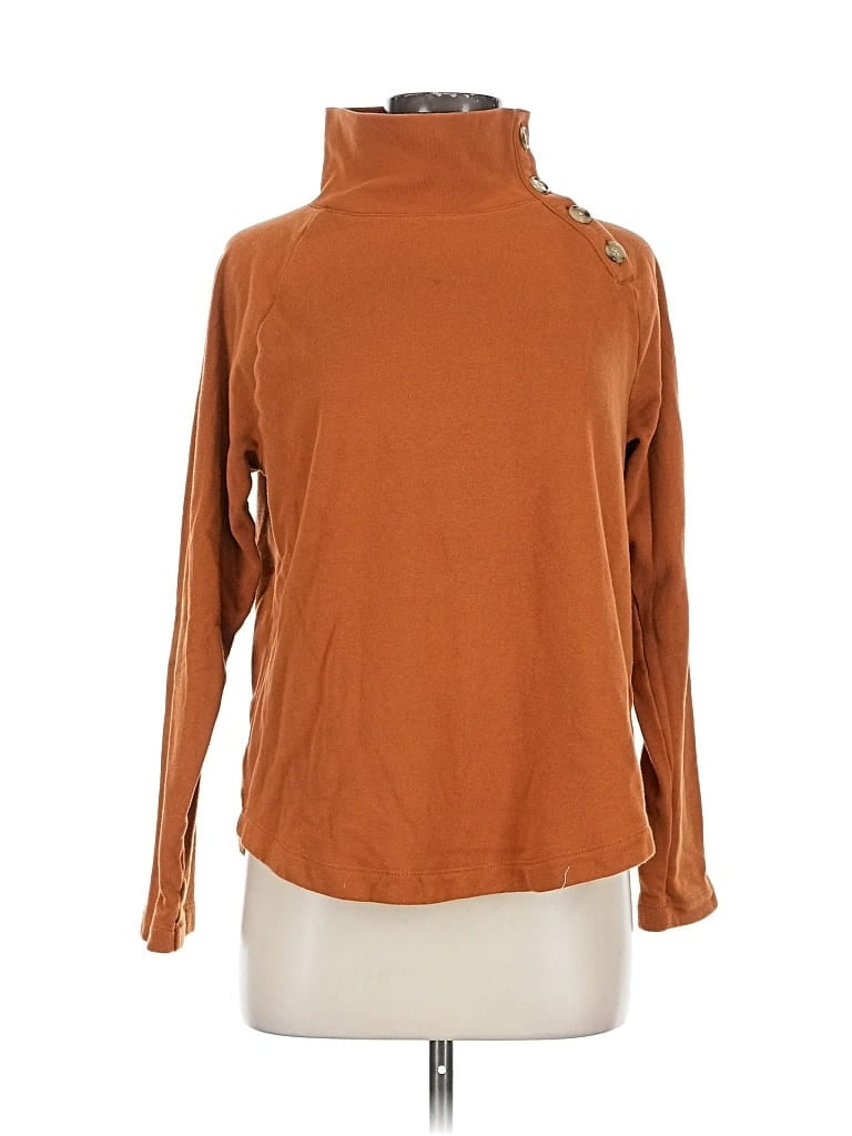 Pre-owned J.crew Factory Store Turtleneck Sweater In Brown