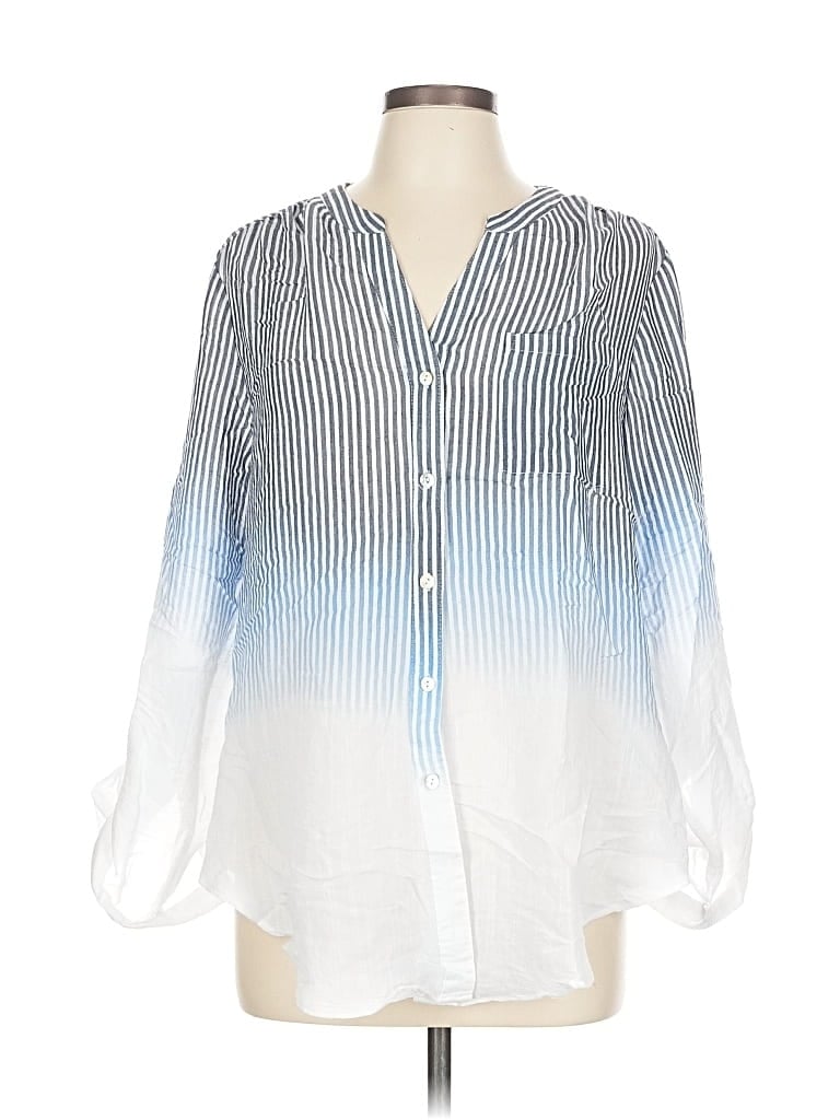 Pre-owned Zac & Rachel 3/4 Sleeve Blouse In White