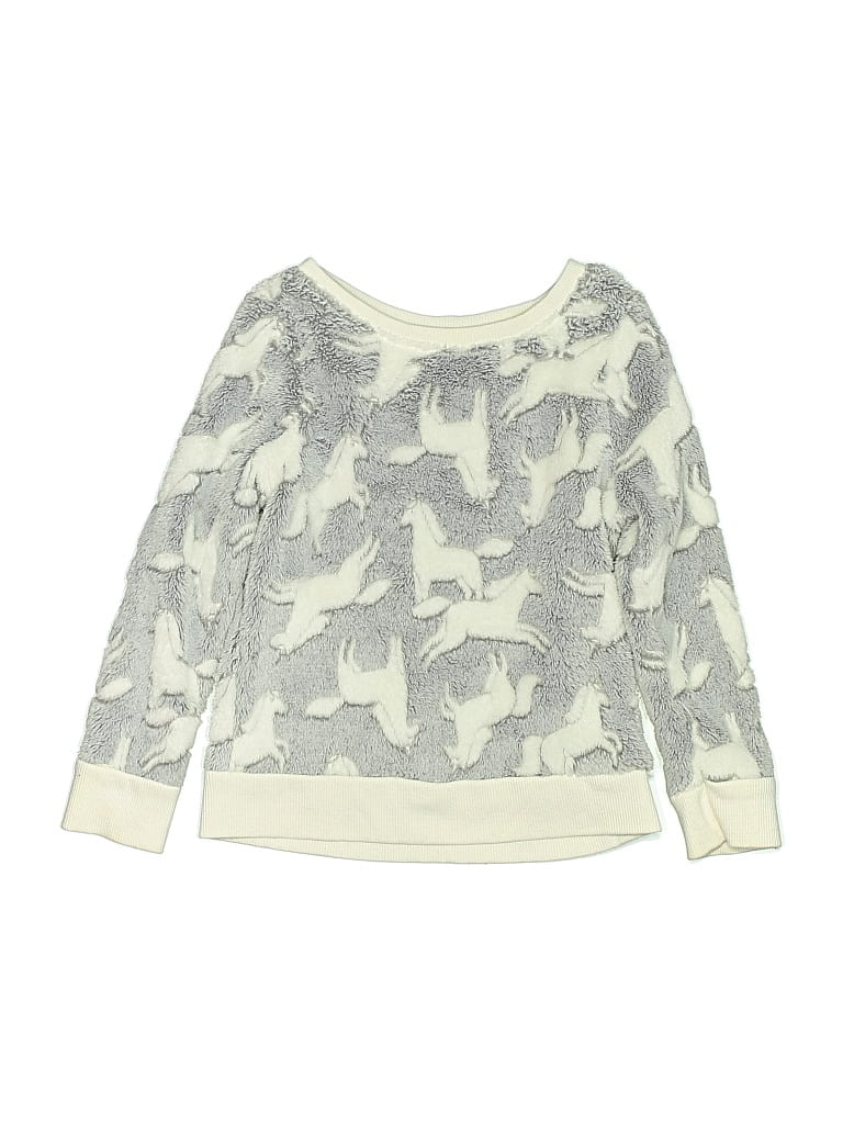 Pre-owned Cat & Jack Kids' Pullover Sweater In Silver