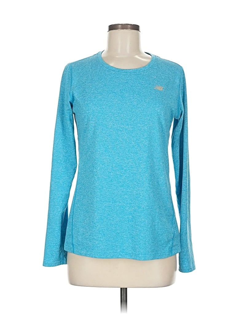 Pre-owned New Balance Long Sleeve T-shirt In Blue