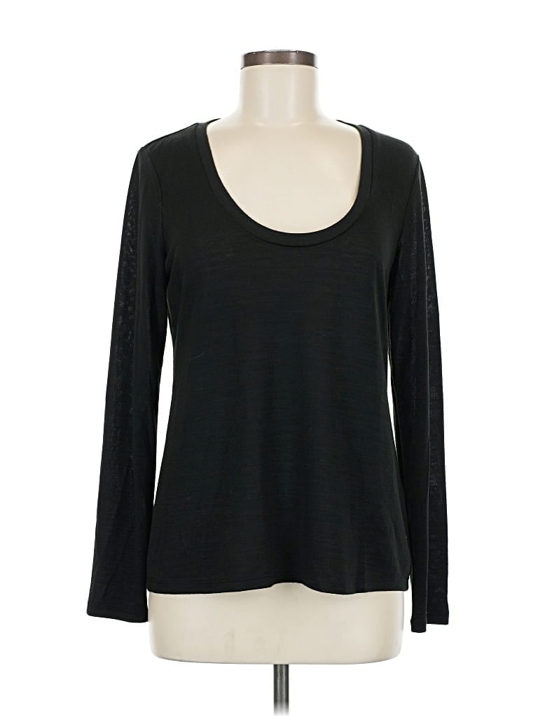 Pre-owned Banana Republic Factory Store Long Sleeve T-shirt In Black