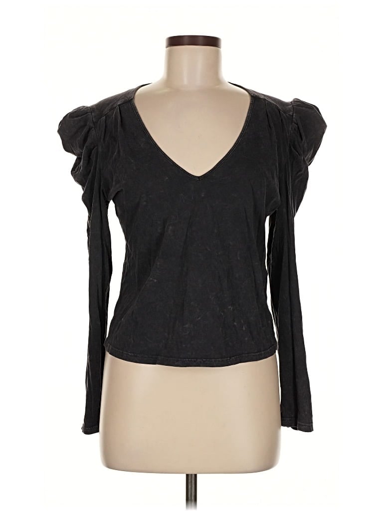 Pre-owned 7 For All Mankind Cardigan Sweater In Black