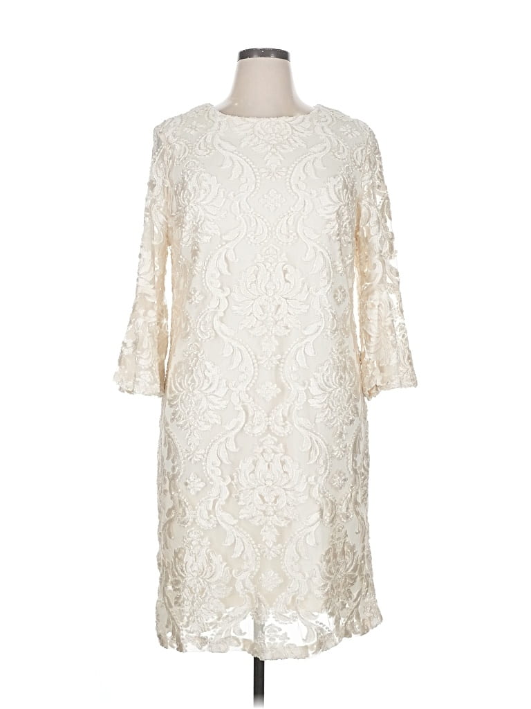Pre-owned Liz Claiborne Cocktail Dress In White